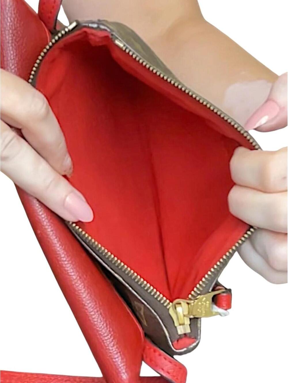 Louis Vuitton Crossbody Bag with Red Leather Flap - Picture 8 of 10